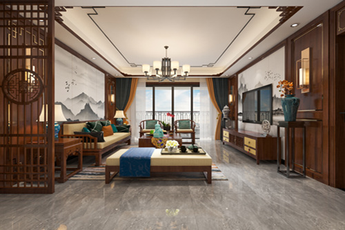 贵港101-200平米新中式风格盛世天禧室内装修设计案例